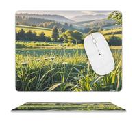 Country Style Mouse Pad Non-Slip Leather Mousepad Waterproof Gaming Mouse Mat with Non-Slip Rubber Base Portable Square Mouse Pad for Computers Laptop Mouse 8 X 10 Inch