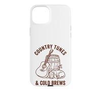 Country Tunes Cold Brews Acoustic Guitar Dog Case for iPhone 15 Plus