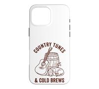 Country Tunes Cold Brews Acoustic Guitar Dog Case for iPhone 16 Pro Max