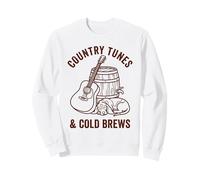 Country Tunes Cold Brews Acoustic Guitar Dog Sweatshirt