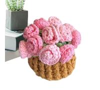 Country With a Clapper Soft Bouquet Decorative Knitted Coasters Mother's Day Birthday Home Decor Gift Unfinished | Romantic Crochet Covers
