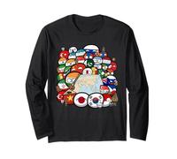 Countryballs Asia Group Photo of Nations Long Sleeve T-Shirt