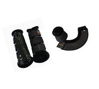 Countrypride EQUIPRIDE HORSE BRUSHING BOOTS OVERREACH BOOTS SPARKLY GLITTER MATERIAL SIZE X LARGE - PONY BLACK (Small (Pony))