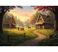 Countryside 150 Piece Jigsaw Puzzles for Adults, Colourful, Challenging & Brainteasing Adult puzzles 150 Pieces Horse Lawn, Fun jigsaws for The Whole Family 14x10 inch
