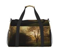 Countryside Farm Full Print Travel Duffle Bag with Adjustable Shoulder Strap,Large Capacity Twill Polyester Crossbody Bag for Gym,Weekend Trips Outdoor Activities