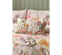 'Countryside Floral' Embellished Cushion Catherine Lansfield Natural 30cm x 50cm