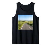 Countryside Road Rolling Fields Rural Landscape Scene Tank Top