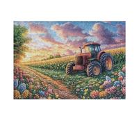 Countryside Tractor 300 Pc DIY Jigsaw Puzzle Puzzles for Adults Teens Hard Challenging Team Building Stress Reducing Autumn Rigid Cardboard 300 PCS/40x28cm