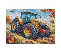 Countryside Tractor 300 Pc DIY Jigsaw Puzzle Puzzles for Adults Teens Hard Challenging Team Building Stress Reducing Autumn Sturdy Wooden Cardboard 300 PCS/40x28cm