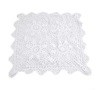 Countryside Vintage Tablecloth, Vintage Square Tablecloth Doily Cotton Lace Crochet Floral Table Cloth Cover for Home, Hotel, Cafe(40 * 40cm White)