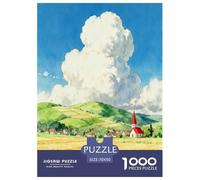 Countryside Wheat Field & Church 1000 Piece Jigsaw Puzzles Impossible Hard Challenge Modern Paisaje Educational Game Beautiful Decoration for Adults And Kids Age 70x50cm/1000pcs