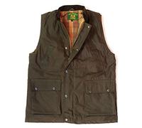 Countrywear New British Made Quilted Wax Gilet Branded Outdoor Bodywarmer Oiled Waistcoat Sleeveless Jacket Fishing Hunting Shooting Farming (Brown Medium)