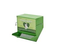 CounttyLivin Metal Small Animal Feeder with Lid, Heavy Duty, Large Capacity Food Dispenser, Great for Rabbits, Guinea Pigs, Chinchillas and Other Small Animals (7.4 inch, Green)