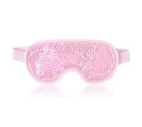 County Aqua Peas Cooling Gel Eye Mask - Cool/Warm Therapy - Perfect For Insomnia, Puffy Eyes & Dark Circles (Pink)