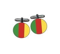 County Carlow Cufflinks - Green, Red & Yellow Irish Colours - Gaelic Football & Hurling Fan Gift - Home County Allegiance Accessory - Groomsmen & Heritage