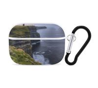 County Clare The Cliffs AirPods Pro 2 Case Cover, Shockproof Hard Shell Protective Case for Women Men, Compatible with Airpod Pro Case 2nd/1st Generation with Keychain-White