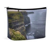 County Clare The Cliffs Travel Makeup Bag Large Toiletry Bag for Women Waterproof Cosmetic Bags for Purse Portable Makeup Organizer Bags Cute Zipper Pouch Cosmetic Pouch Funny Travel Makeupbag