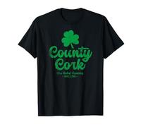 County Cork Ireland The Rebel County Shamrock Green Aged T-Shirt