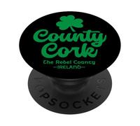 County Cork Ireland The Rebel County Shamrock Green PopSockets Adhesive PopGrip