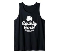 County Cork Ireland The Rebel County Shamrock White Tank Top