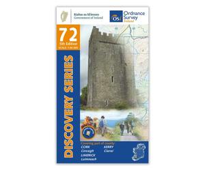 County Cork, Kerry and Limerick Map | Ordnance Survey Ireland | OSI Discovery Series 72 | Ireland | Walks | Hiking | Maps | Adventure