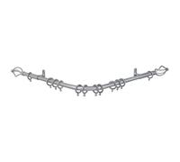County Crown 420cm Bay Window Curtain Pole 19mm - Silver