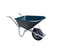 County Cruiser Wheelbarrow (100L) - Green | Heavy duty 100l wheelbarrow with galvanised steel chassis, tough polypropylene tray and puncture proof tyre
