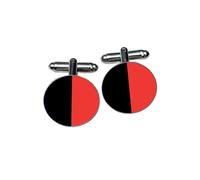County Down Cufflinks - Red & Black Irish Colours - Gaelic Football & Hurling Fan Gift - Home County Allegiance Accessory - Groomsmen & Heritage