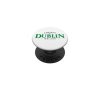 County Dublin Ireland Green and Black Print PopSockets Adhesive PopGrip