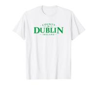 County Dublin Ireland Green Print Value Graphic T-Shirt, Men, White, M