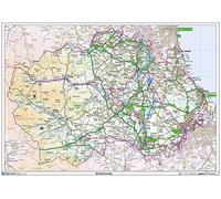 County Durham County Map-Plastic Coated