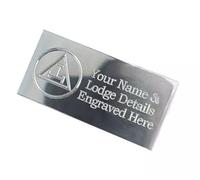 County Engraving Masonic Royal Arch Regalia Briefcase Name Plate Id Plaque Personalised With Name, Lodge Name & Lodge Number (Black)