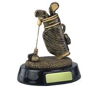 County Engraving Personalised 10cm Antique Gold Resin Golf Bag Trophy Award Engraved Free - Enter Your Own Custom Text (15cm)