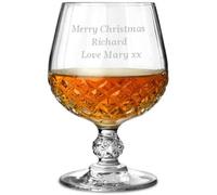County Engraving Personalised 10oz Cut Crystal Design Brandy Glasses in Silk Lined Presentation Gift Box - Enter Your Own Custom Text. (1)