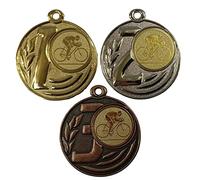 County Engraving Personalised 1st, 2nd, 3rd Place Cycling Medals Supplied With Choice Of Ribbon Colours