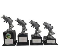 County Engraving Personalised Antique Silver Perch Fish Fishing Trophy Award In 4 Sizes Engraved With Any Text (Large)