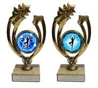 County Engraving Personalised Ballet Ballerina Dance Trophy Award Engraved - Enter Your Own Custom Text (Blue Male)
