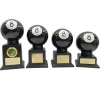 County Engraving Personalised Black 8 Ball Trophy Award Engraved - Enter Your Own Custom Text (Extra Large)