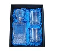 County Engraving Personalised Cut Crystal Design Decanter and 2 Tumbler Gift Set (320ml Panel)