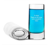 County Engraving Personalised Engraved 2.6oz Usher Oval Crystal Shot Glass with Gift Box