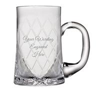 County Engraving Personalised Engraved 24% Lead Crystal Cut Pint Tankard & Silk Lined Gift Box