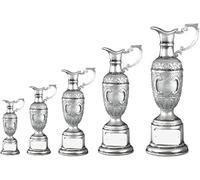 County Engraving Personalised, Engraved Antique Silver Classic Resin Claret Jug Golf Golfer Award Trophy Cup. (8.5")