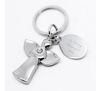 County Engraving Personalised Engraved In Loving Memory Remembrance Guardian Angel KeyRing & Tab
