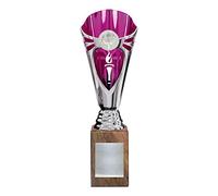 County Engraving Personalised Engraved Pink Silver Trophy Cup Award for Gymnastics, Dance, Music - Enter Your Own Custom Text (LARGE)