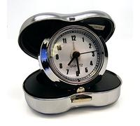 County Engraving Personalised Engraved Silver Plated Heart Shaped Travel Alarm Clock - Enter Your Own Custom Text