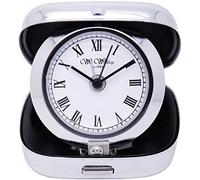 County Engraving Personalised Engraved Silver Plated Square Travel Alarm Clock With Roman Numerals Dial On A White Face - Enter Your Own Custom Text