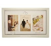 County Engraving Personalised Family & Friends 3 Aperture Photo Frame, Laser Engraved Wedding Gift - Enter Your Own Custom Text