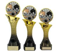 County Engraving Personalised Gold And Black Shard Ice Hockey Trophy Award 3 Sizes Engraved With Any Text - Enter Your Own Custom Text (Large)