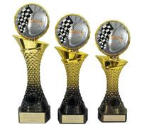 County Engraving Personalised Gold And Black Shard Motorsport Trophy Award 3 Sizes Engraved With Any Text - Enter Your Own Custom Text (Medium)