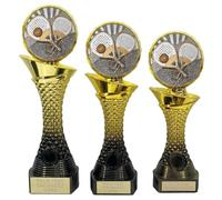 County Engraving Personalised Gold And Black Shard Padel Tennis Trophy Award 3 Sizes Engraved With Any Text - Enter Your Own Custom Text (Small)
